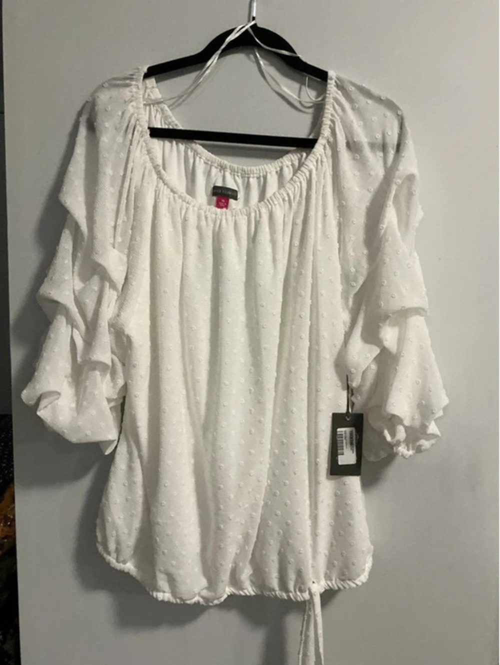 Plus Size 3X White Blouse # 336